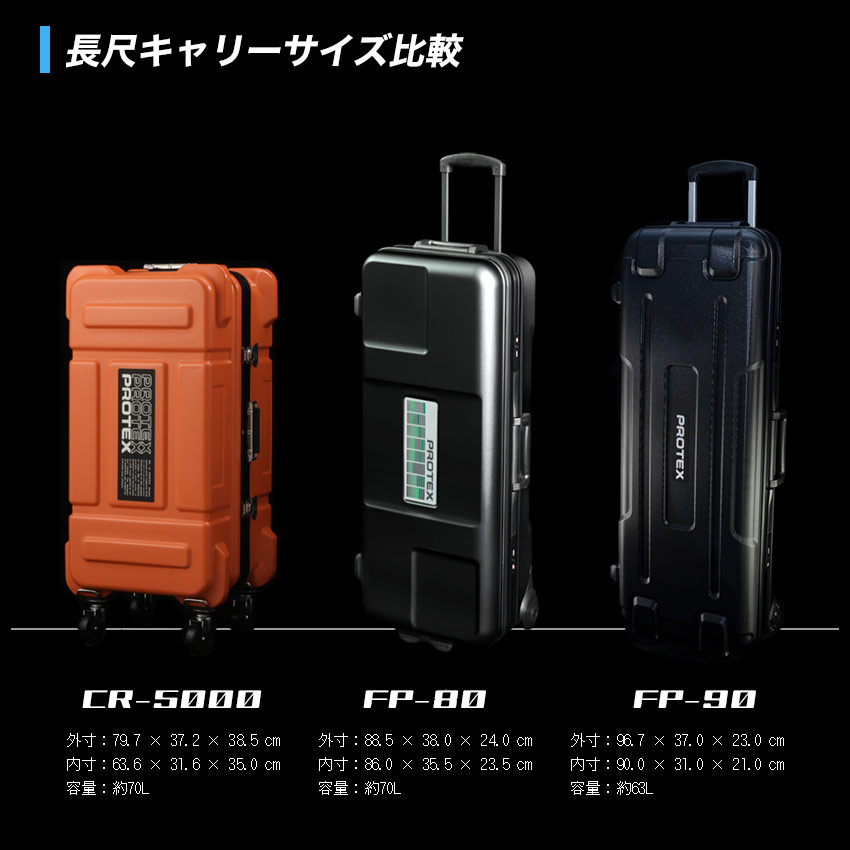 PROTEX長尺キャリーサイズ比較