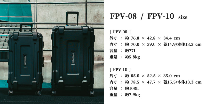 FPVシリーズサイズ比較